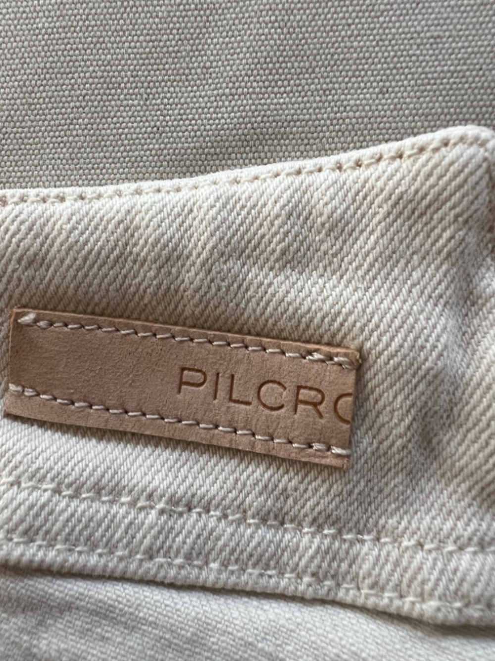 PILCRO The Kit Wide Leg Utility Trousers in Ivory - 27 - Picture 7 of 13